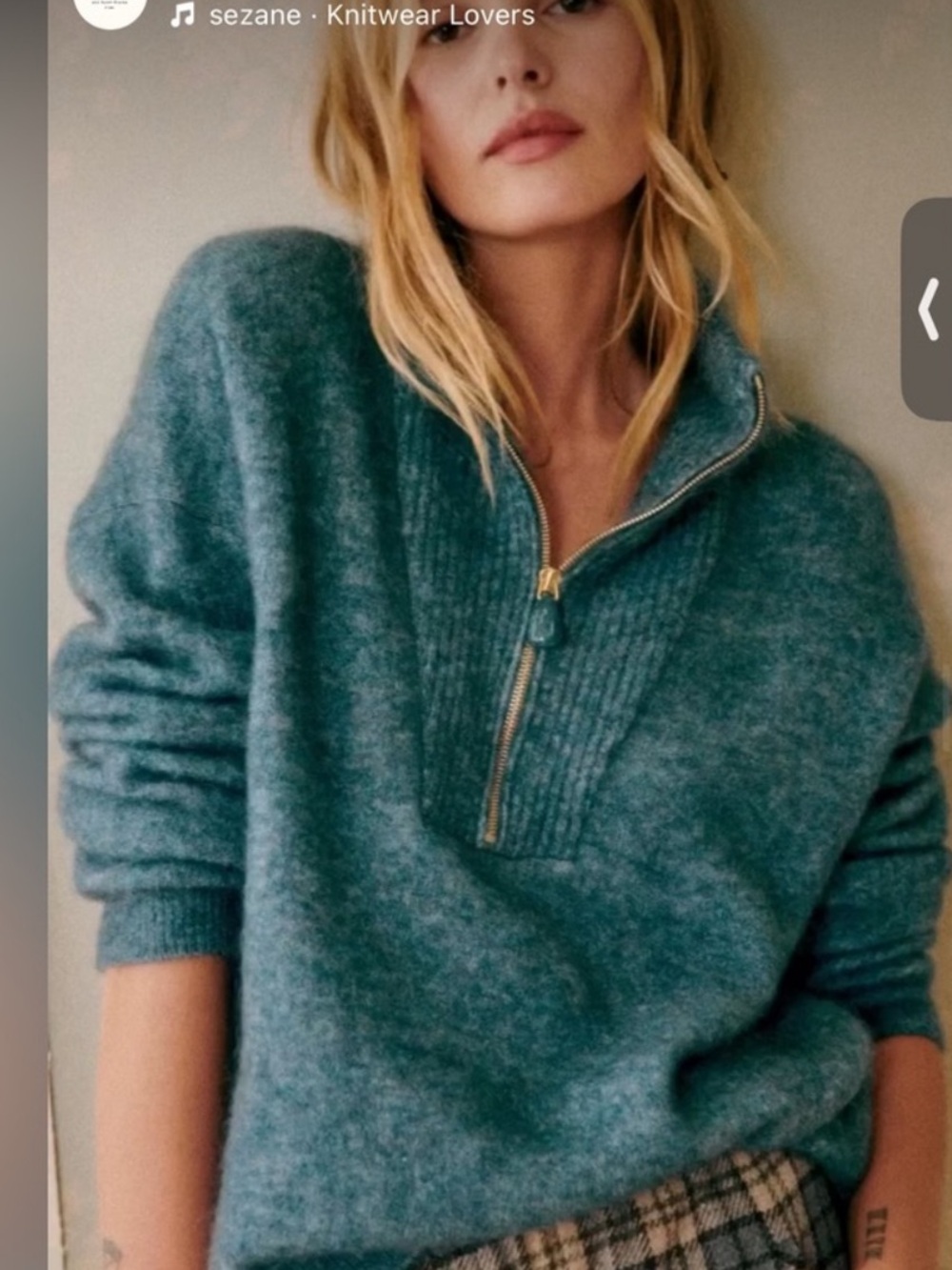 RARE Sezane Tobias Jumper in Blue Storm